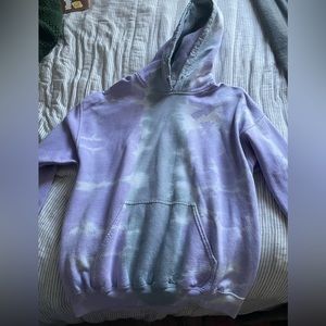 Purple Fall Out Boy Mania tie-dye hoodie.